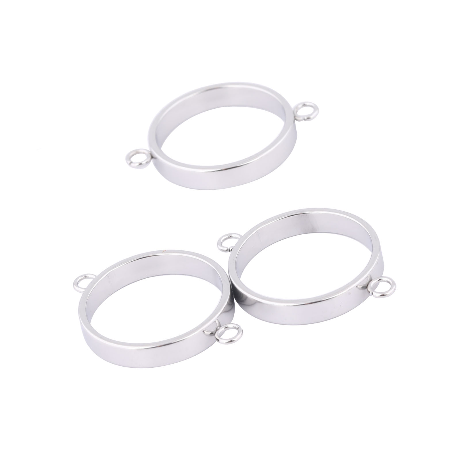 Metal Photo Panel - 10 buah gelang Bezel terbuka baja