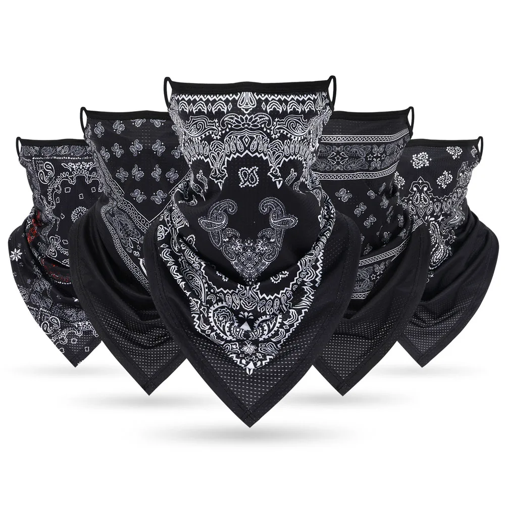 Bandana Blank White - Bandana multifungsi masker hitam putih kait