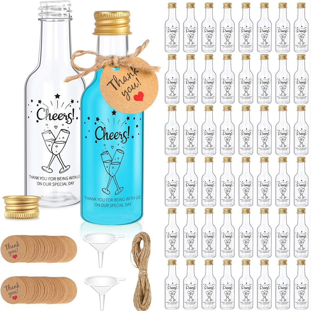 Water Bottle Blank - 50 Botol Minuman Keras Mini, Botol