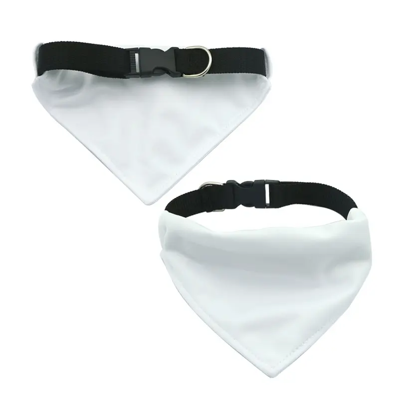 Bandana Blank White - Selendang Segitiga Putih Polos untuk Anjing,