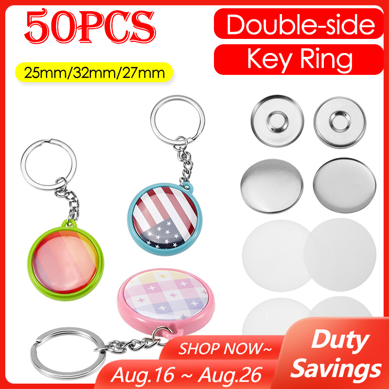 Button Badge Blank - 50pcs/Set 25mm 32mm 37mm Gantungan Kunci