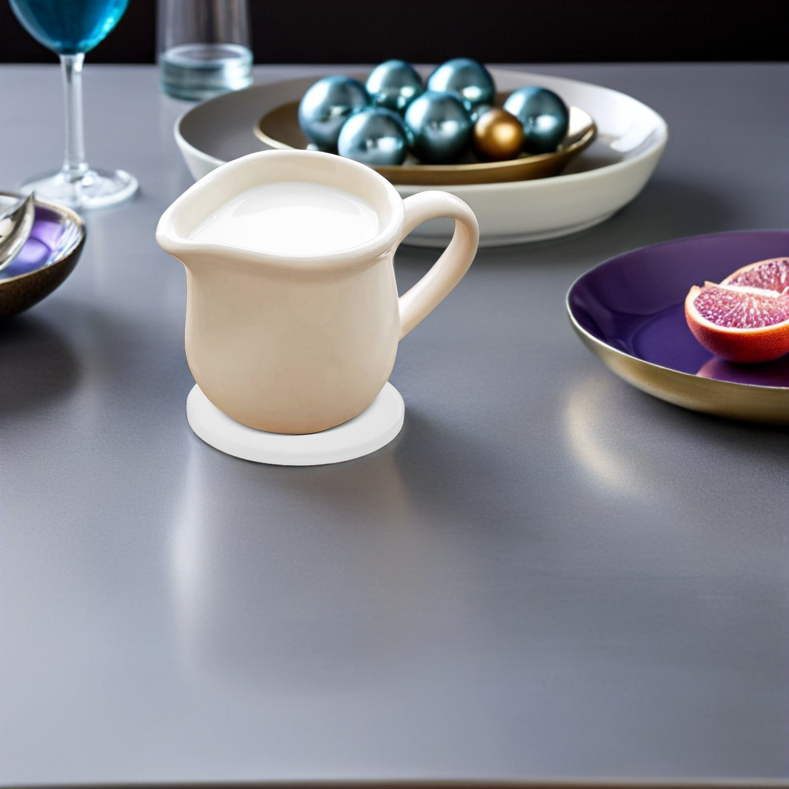 Ceramic Tile Blank - 12Pcs Coasters Keramik Bulat Putih Kosong