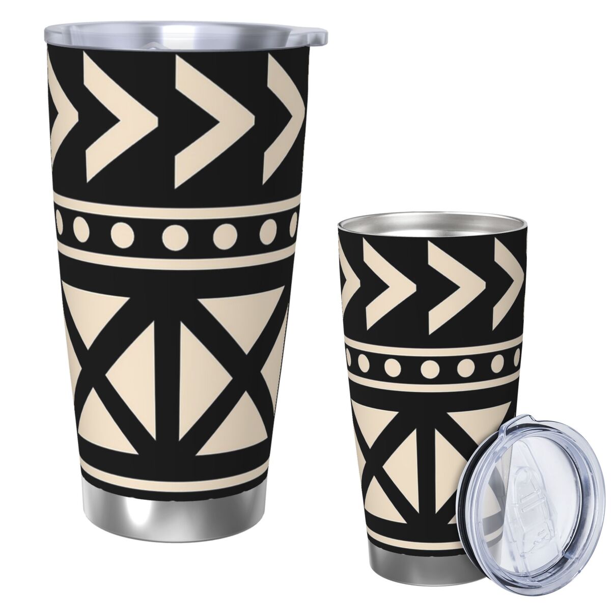 Kain Lumpur Afrika Hitam dan P - Tumbler 20Oz White ulasan dan harga