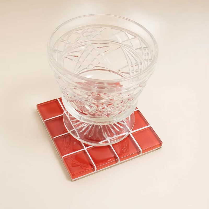 Set Tatakan Gelas Kaca Mosaik  - Ceramic Tile Blank ulasan dan harga
