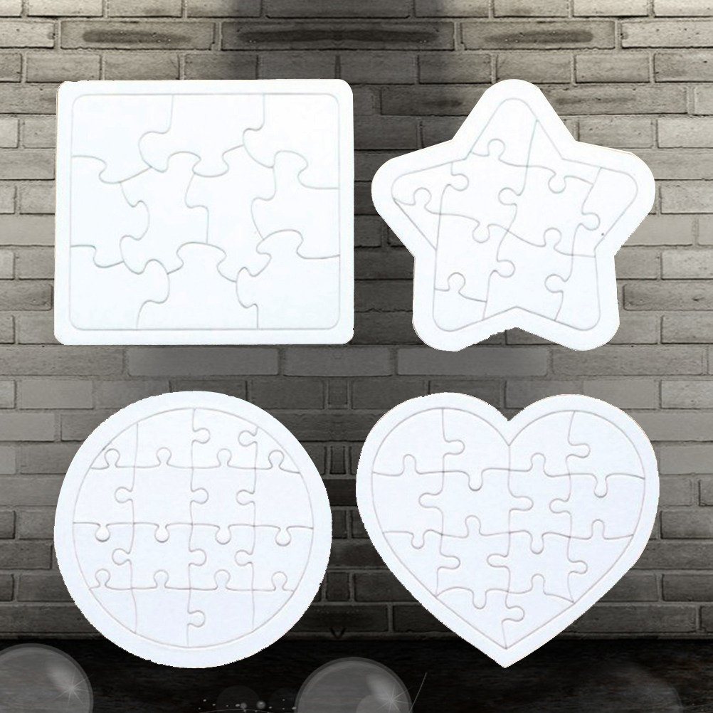 4Pcs Puzzle Jigsaw Kosong Alat - Puzzle Blank White ulasan dan harga