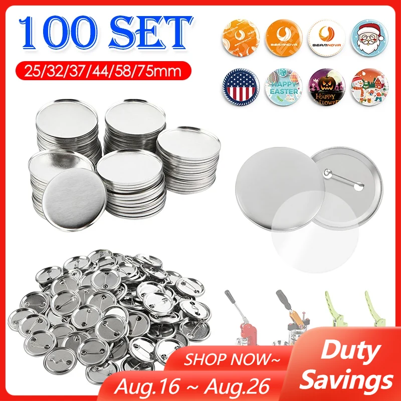 100Set kosong lencana Pin tomb - Button Badge Blank ulasan dan harga