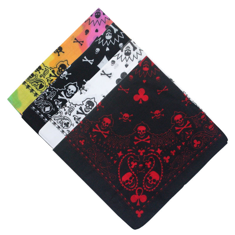 55Cm Putih Hitam Merah Tengkor - Bandana Blank White ulasan dan harga