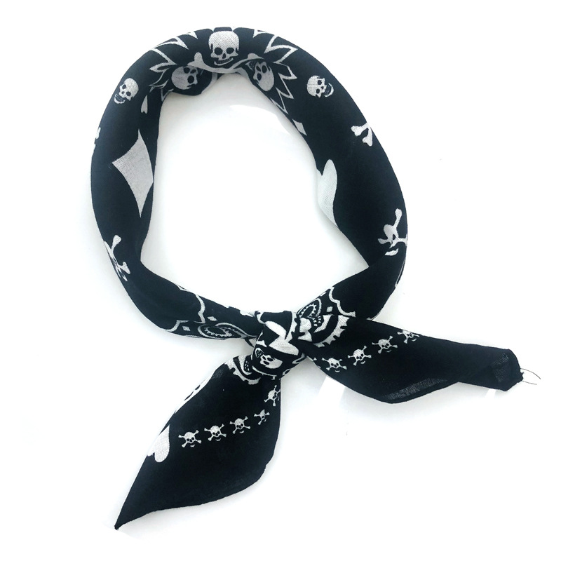 55Cm Putih Hitam Merah Tengkor - Bandana Blank White ulasan dan harga